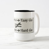 Tasse 2 Couleurs Conception À Propos D'Un Travail Facile Et D'Une R (Devant droit)