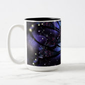 Tasse 2 Couleurs Conception Abstraite des fleurs fractales. (Gauche)