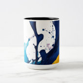 Tasse 2 Couleurs Conception Abstraite et dynamique de l'éclaboussur (Centre)