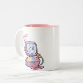 Tasse 2 Couleurs Conception chic de l'ordinateur (Devant gauche)