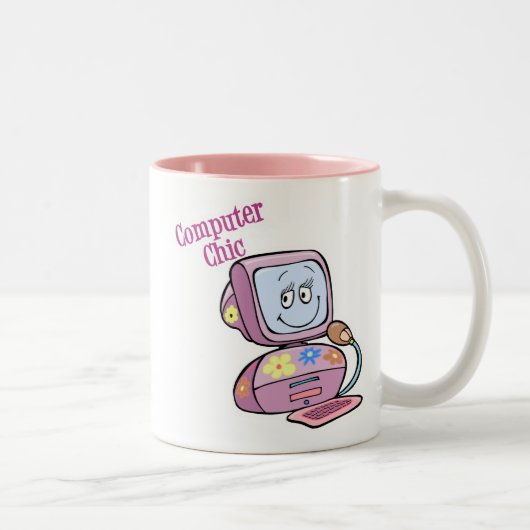 Tasse 2 Couleurs Conception chic de l'ordinateur (Droit)