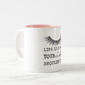 Tasse 2 Couleurs Conception chic Girly de cils (Devant gauche)