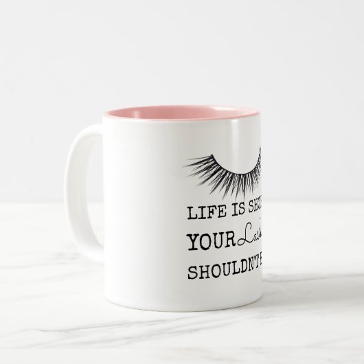 Tasse 2 Couleurs Conception chic Girly de cils (Devant gauche)