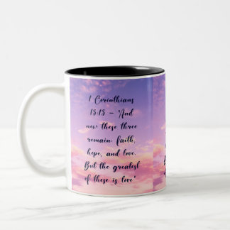 Tasse 2 Couleurs conception chrétienne fondée sur la foi