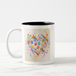 Tasse 2 Couleurs Conception Coeur pour animaux de compagnie - Stars