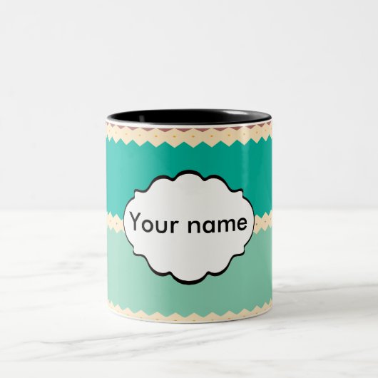 Tasse 2 Couleurs Conception d'abrégé sur rangées de losange (Centre)