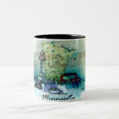 Tasse 2 Couleurs Conception d'art du Minnesota (Centre)