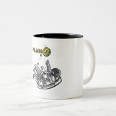 Tasse 2 Couleurs Conception d'astronaute Bitcoin Plan B (Devant droit)