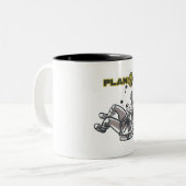 Tasse 2 Couleurs Conception d'astronaute Bitcoin Plan B (Devant gauche)