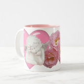 Tasse 2 Couleurs Conception de "ange de bébé" d'amoureux (Devant gauche)