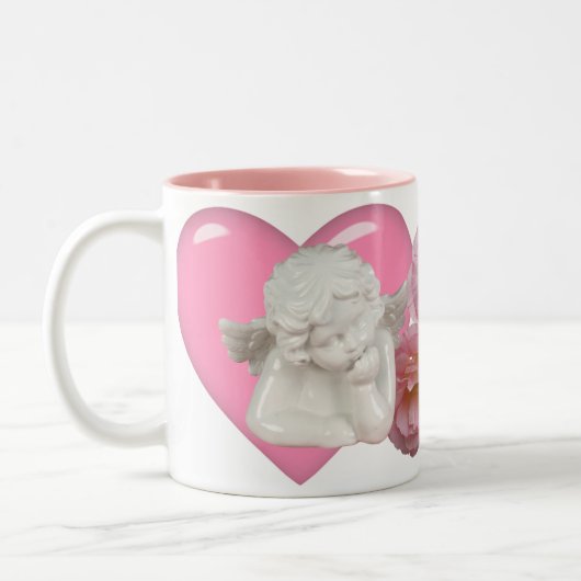 Tasse 2 Couleurs Conception de "ange de bébé" d'amoureux (Gauche)
