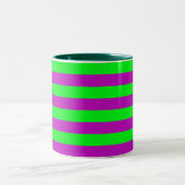Tasse 2 Couleurs Conception de bandes violettes et vertes (Centre)