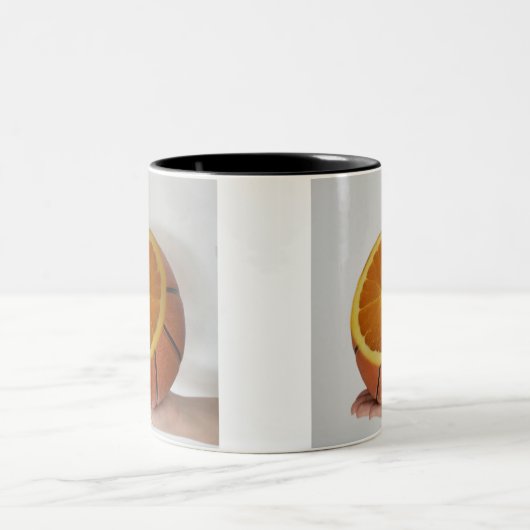 Tasse 2 Couleurs Conception de basket-ball cool (Centre)