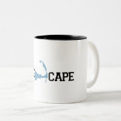 Tasse 2 Couleurs Conception de "carte" de Cape Cod (Devant droit)