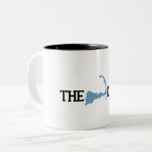 Tasse 2 Couleurs Conception de "carte" de Cape Cod (Devant gauche)