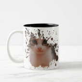 Tasse 2 Couleurs Conception de chats cool | Meilleur cadeau du prop (Gauche)