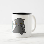 Tasse 2 Couleurs conception de chats d'été devant ventilateur | con (Devant droit)