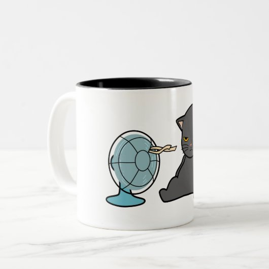 Tasse 2 Couleurs conception de chats d'été devant ventilateur | con (Devant gauche)