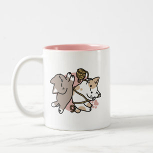 Tasse 2 Couleurs Conception de chats mignons et joueurs – Art de pa