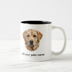 Tasse 2 Couleurs Conception de chien Labrador mignon