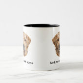 Tasse 2 Couleurs Conception de chien Labrador mignon (Centre)