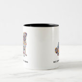 Tasse 2 Couleurs Conception de chien Pug mignon (Centre)