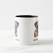Tasse 2 Couleurs Conception de chien Pug mignon (Centre)