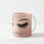Tasse 2 Couleurs Conception de Cils de Luxe (Devant droit)
