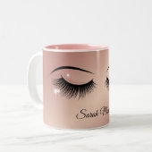 Tasse 2 Couleurs Conception de Cils de Luxe (Devant gauche)