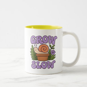 Tasse 2 Couleurs Conception de citation de jardin mignon escargot l