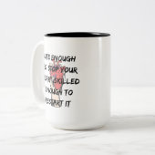 Tasse 2 Couleurs Conception de citation d'infirmière drôle (Devant gauche)