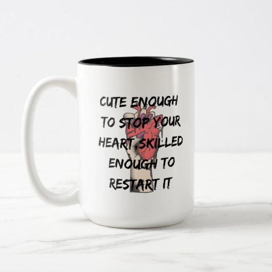 Tasse 2 Couleurs Conception de citation d'infirmière drôle (Gauche)