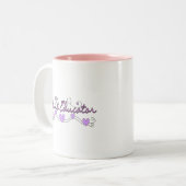 Tasse 2 Couleurs Conception de coeurs de rose d'éducatrice (Devant gauche)