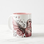 Tasse 2 Couleurs Conception de colibris sur (Devant gauche)