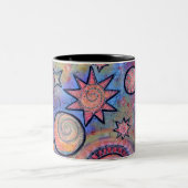 Tasse 2 Couleurs Conception de cosmos célestes géants et capricieux (Centre)