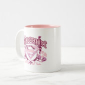 Tasse 2 Couleurs Conception de crête de Supergirl (Devant gauche)