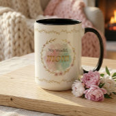 Tasse 2 Couleurs Conception de design à l'aquarelle de fleurs éléga