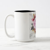 Tasse 2 Couleurs Conception de fleurs  (Gauche)