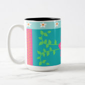 Tasse 2 Couleurs Conception de fleurs vibrantes en fleurs (Gauche)