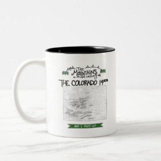 Tasse 2 Couleurs Conception de Fourteeners de Colorado 14ers