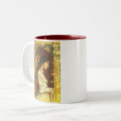 Tasse 2 Couleurs Conception de fresque d'ange (Devant gauche)