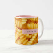 Tasse 2 Couleurs Conception de frites françaises coupées en fronce (Devant droit)