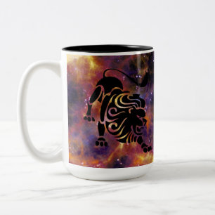 Tasse 2 Couleurs Conception de galaxie du zodiaque Lion – Astrologi