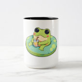 Tasse 2 Couleurs Conception de grenouille chibi mignonne journée d' (Centre)