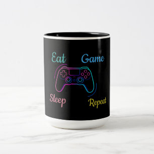 Tasse 2 Couleurs Conception de jeu néon personnalisable