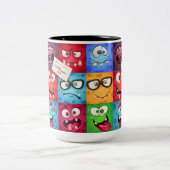 Tasse 2 Couleurs Conception de la bande à partir d'expressions mult (Centre)