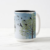 Tasse 2 Couleurs Conception de la motte naturelle, (Devant droit)