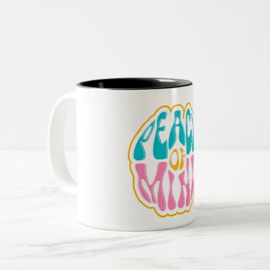 Tasse 2 Couleurs conception de la tranquillité d'esprit (Devant gauche)