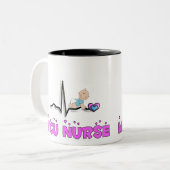 Tasse 2 Couleurs Conception de l'infirmière QRS de NICU (Devant gauche)