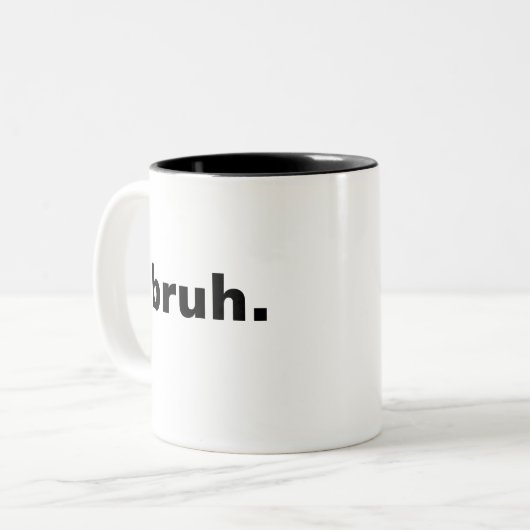 Tasse 2 Couleurs conception de minimalisme d'un mot (Devant gauche)